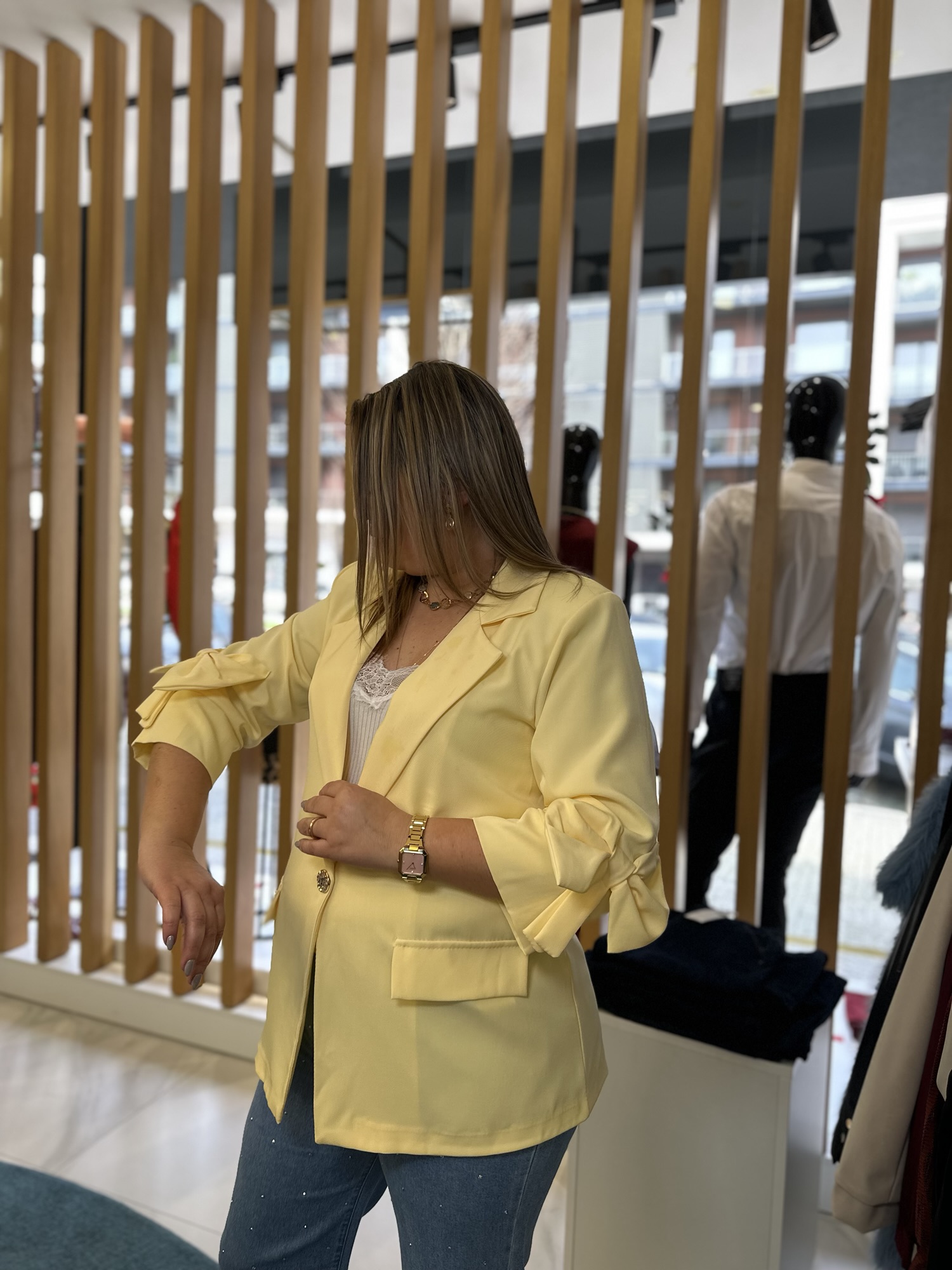 Blazer Elegance com Manga Laço